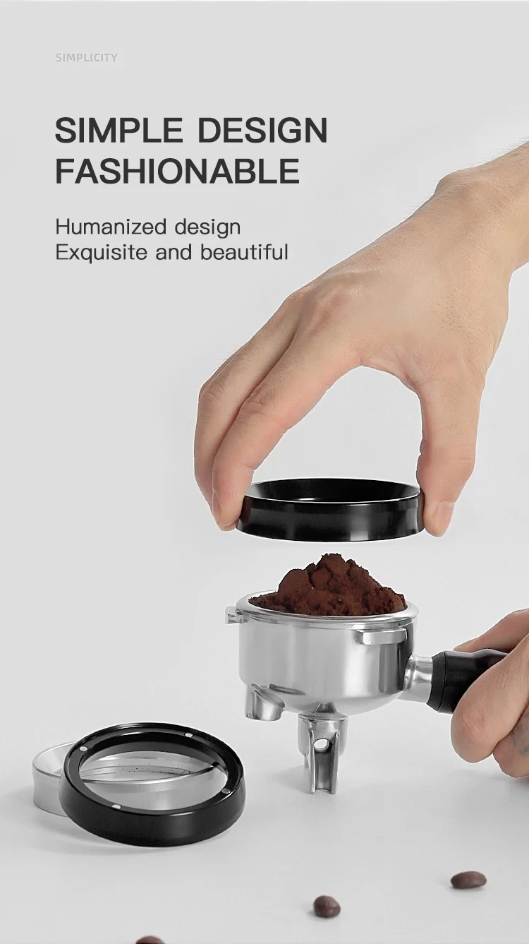 Kaffee Dosier ring 51mm 53mm 58mm Espresso Dosier trichter magnetisch für Delonghi Brevi lle Sieb träger Barista Werkzeuge Zubehör – Detail 10