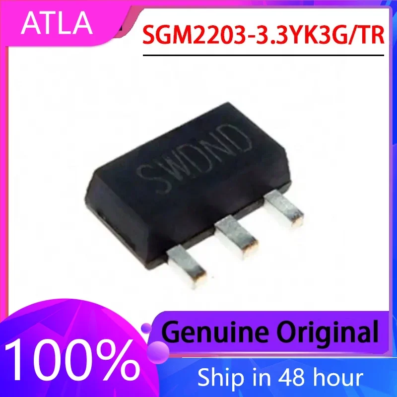 

10PCS New SGM2203-3.3YK3G/TR SMT SOT-89 High-voltage Regulator IC 3.3V 150mA