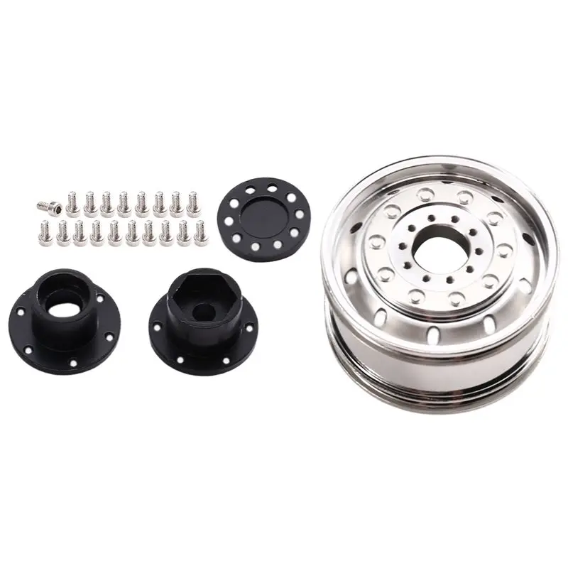 

WOWFU-RC Car Accessories Upgrade Front Wheel Hub Replacement Kit For 1/14 Scale Tamiya Tractor Models