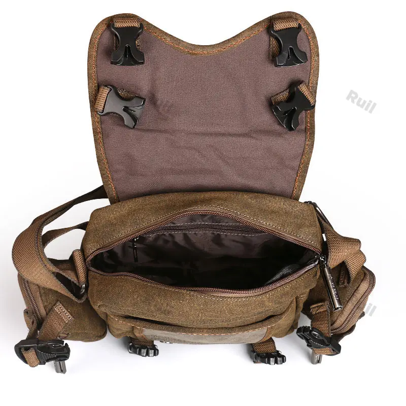 Imagem -05 - Bolsas de Câmera de Ombro Retrô para Homens Lona Resistente ao Lazer Cross Messenger Bolsa Resistência ao Desgaste ao ar Livre Bolsas Crossbody Casuais