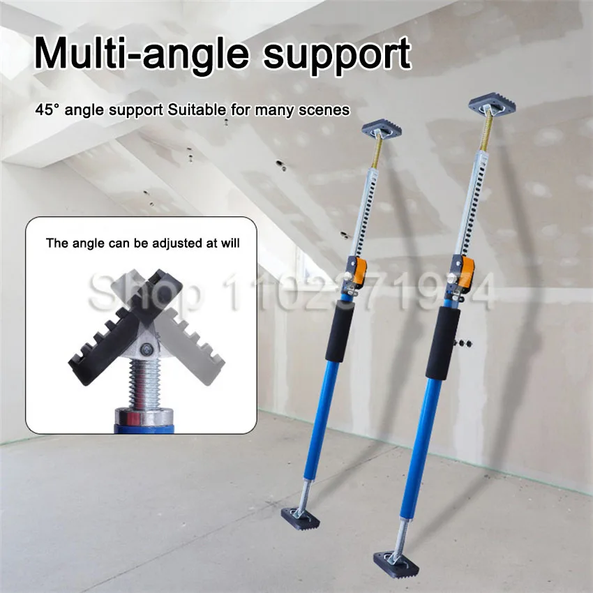 2pcs 60-108cm Telescopic Adjustable support Rod Cabinet Jack Drywall Construction Tool Adjustable Quick Telescopic Support Pole