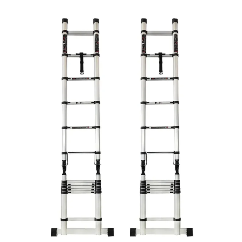 Adjustable Length Folding Aluminium Ladder Telescopic Engineering Extension Step Ladder