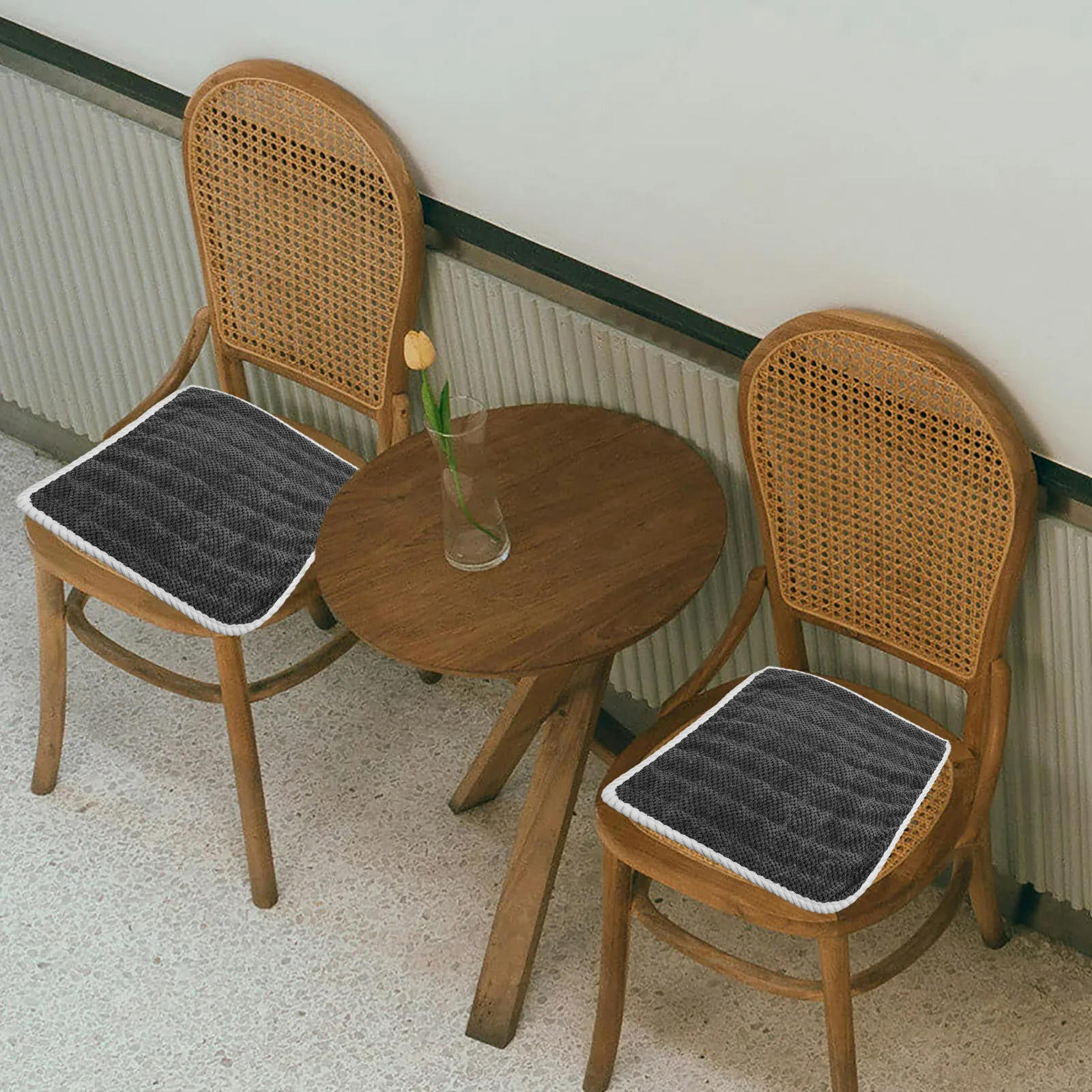 

Alipis Warm Breathable Seat Cushion for Office Chair Outdoor Dining Sofa Dorm Room Polyester Dark Grey