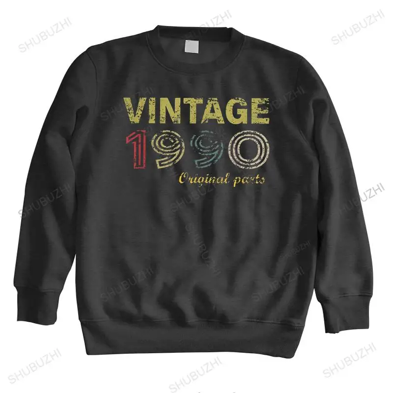 Unique Men's Vintage 1990 Original Parts sweatshirts long sleeves hoodies Leisure sweatshirt 32th Birthday hoodie Fit Appare