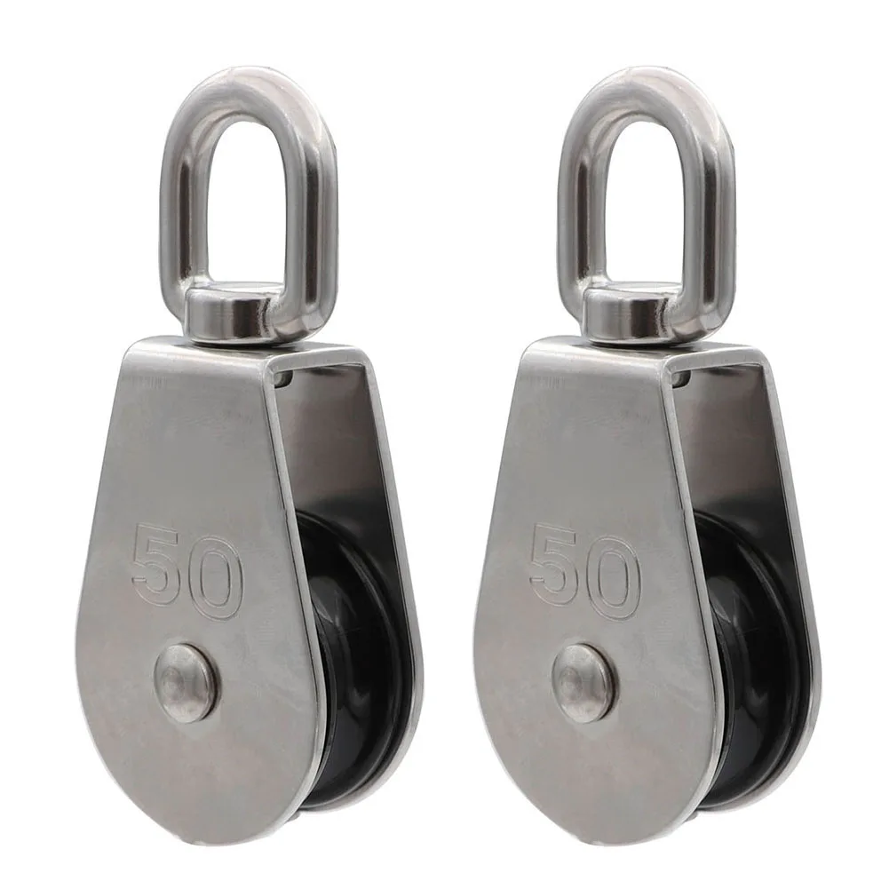 

304 Stainless Steel Single Pulley Set with High Capacity Rollers for Reliable Performance and User Friendly Design