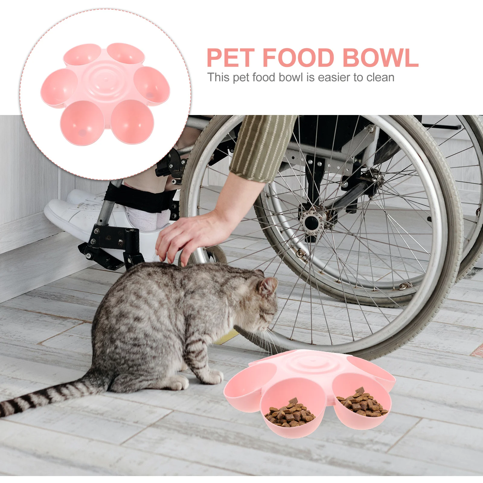 

Flower Pet Feeding Bowl Premium Plastic Multiple Cat Feeder Durable Design Perfect for Dog Cat Puppy Food Feeding Bowl
