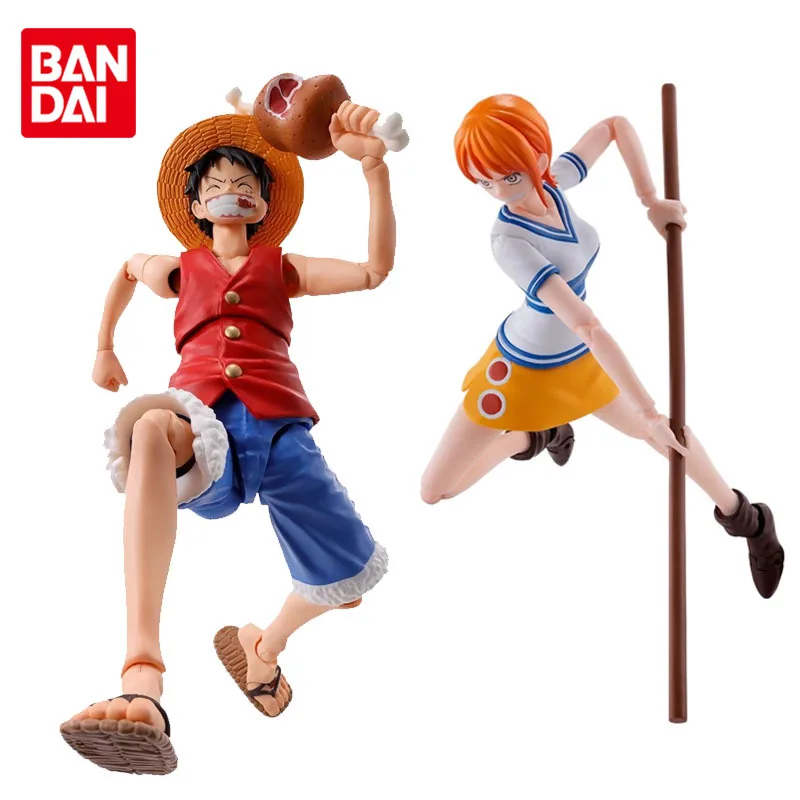 

Bandai оригинальные SHF S.H.Figuarts ONE PIECE Луффи Нами суставы подвижные аниме фигурки игрушки для мальчиков и девочек детский подарок