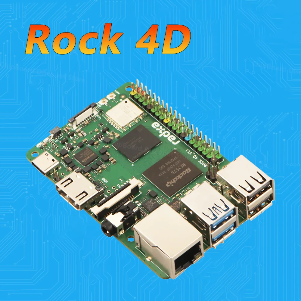 ROCK 4D RK3576 8-core، مصمم لـ Al and Edge الصناعي، 6TOPS، دعم NPU RKNN، دعم LLM #1