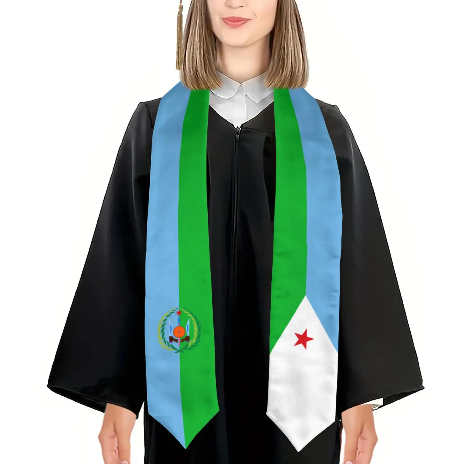 جيبوتي العلم الخامس الرقبة التخرج سرق شال وشاح الشرف للدراسة على فئة الطلاب الدولية 2026