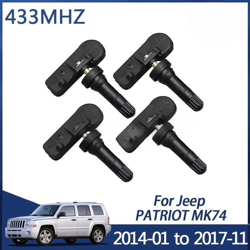 

4 шт. 56029481AB 433 МГц датчик контроля давления в шинах TPMS для Jeep Patriot MK74 2014-01 до 2017-11