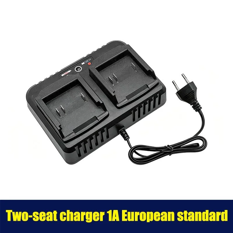 1Pcs EU/US Plug Dual-Ports Li-ion Battery Charger For 18V Lithium Battery BL1830 One To Two Charging Dock With Light 1A/2A