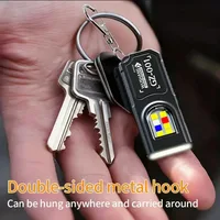 Powerful Mini COB LED Keychain Flashlight USB C Rechargeable Hanging Work Light Waterproof Keyring Camping Walking Pocket Lamp 5