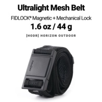 [HODR] 44g Ultralight Tactical Mesh Belt with FIDLOCK Quick-Release Buckle | Hollow Webbing Battle Duty Belt UL Hiking Gear