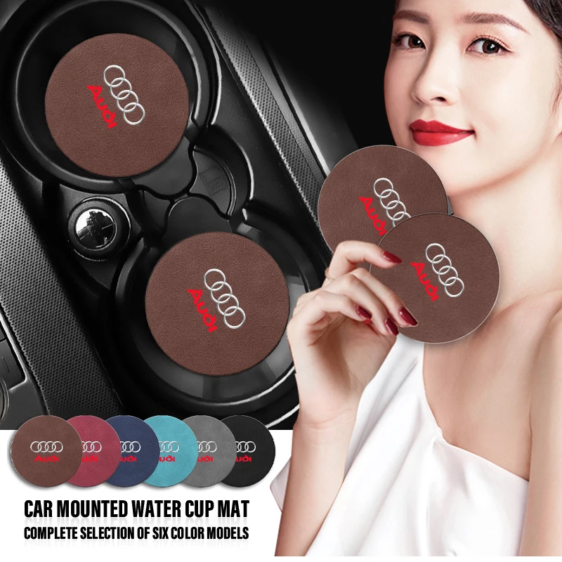 Car Anti Slip Coaster Anti-noise Water Cup Pad Cushion Car Styling For Audi A7 A8 A3 A4 A5 A6 TT Q3 Q5 Q7 A1 B5 B6 B7 B8 B9 8P