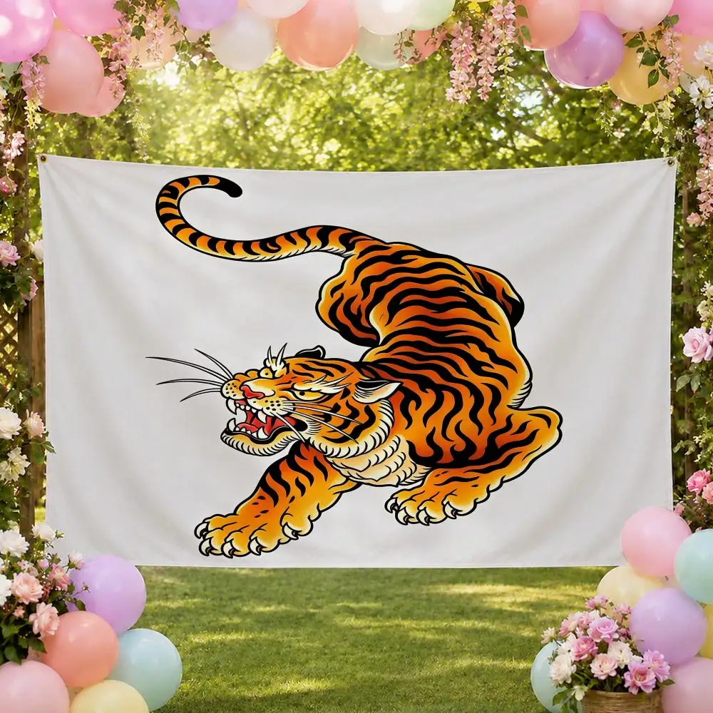 Fashion Tattoo Art Brand Ed Hardy Flags Fan Banner Tapestry Wall Hanging Garage BarDorm Camp Party Outdoor Home Decor Gift