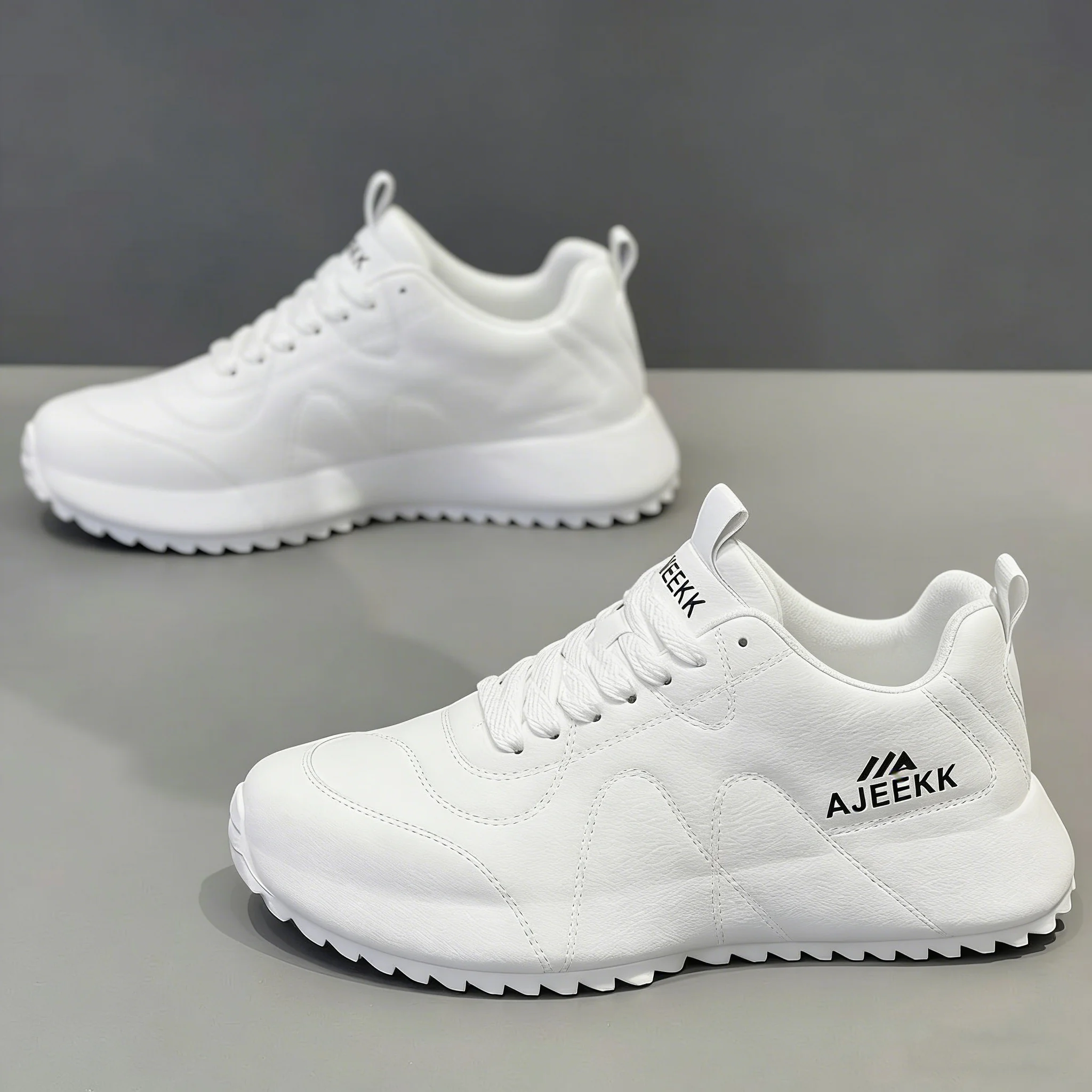 

Men's Spring 2026 New Style Versatile Casual Running Shoes Anti-Slip Sport Thick Bottom Heightening White Dad Shoes