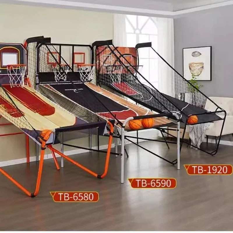 Double basketball machine Adult indoor electronic scoring basketball hoop Fitness entertainment shooting game Children's