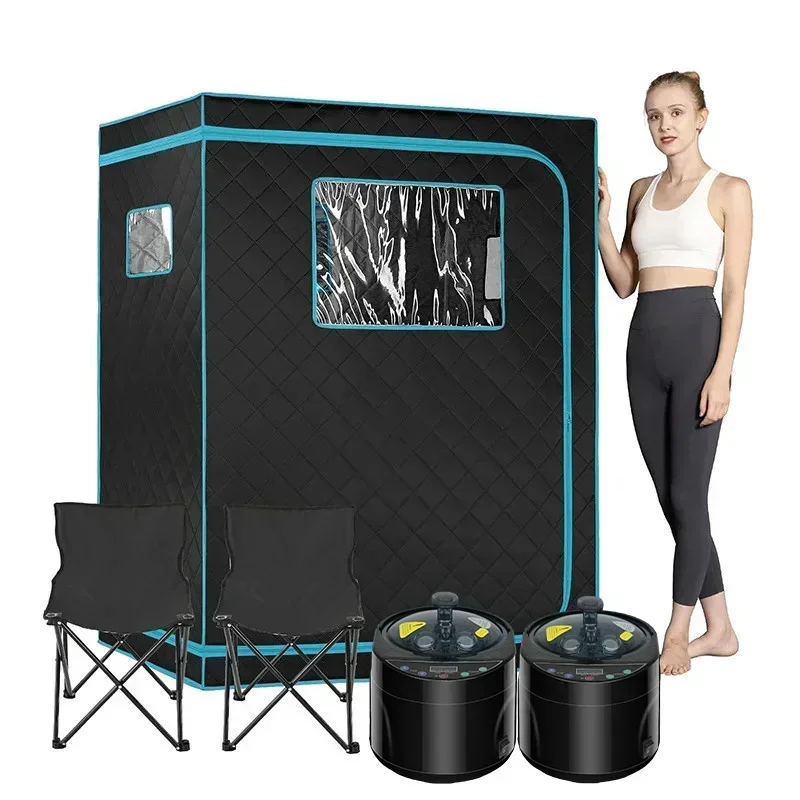 Full Size Steam Sauna Set Large Space Home Spa With Steamer EU US AU UK Plug for Relaxation Detox