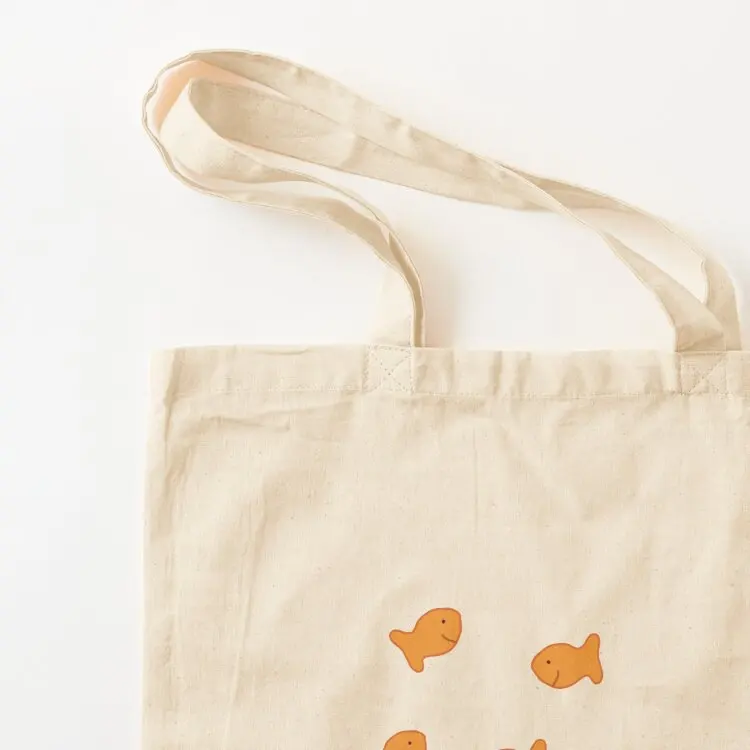 حقيبة تسوق نسائية من Goldfish Cracker حقيبة تسوق قماشية حقيبة حمل نسائية أكياس بقالة قابلة لإعادة الاستخدام #3