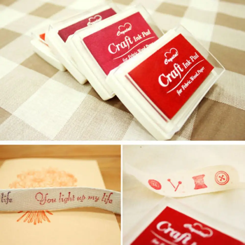Tool Multi-color Children  Craft Fabric Oil Based Ink Pad Rubber Stamp