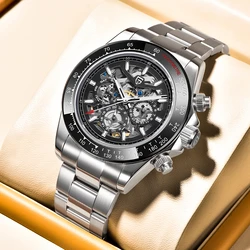 Top trends New PAGANI DESIGN 40MM Fashion Rainbow Bezel Men Mechanical Wristwatch Stainless Steel 10Bar Waterproof Watch for Men