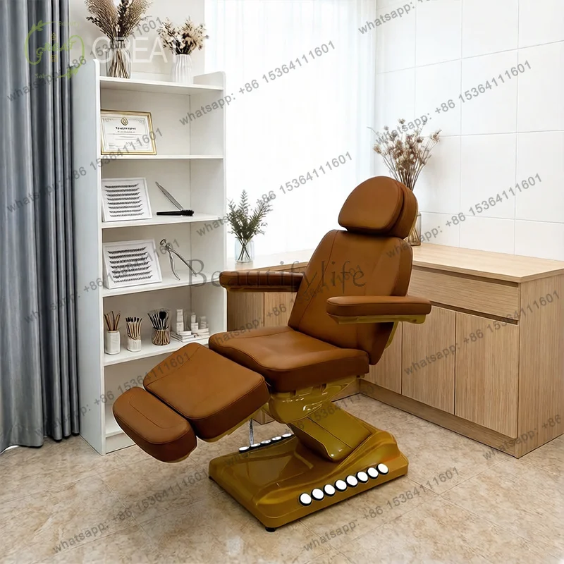 PG Modern Salon Beauty Bed With LED Adjustable Backrest Professional Spa Facial Bed for Luxury Salons