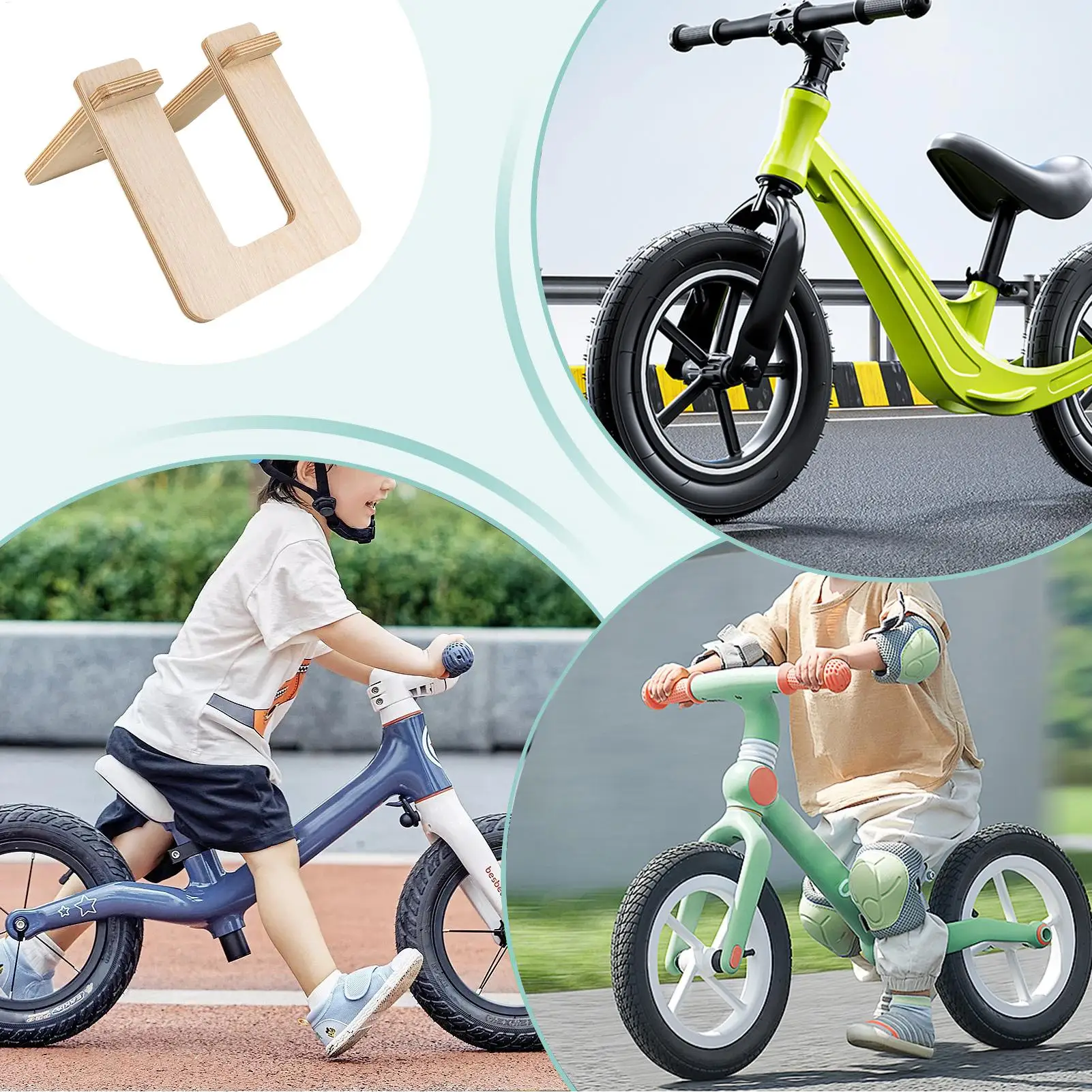 

For 10-12 Inch Kids Children Bike Wood Bracket Parking Stand Balance Bike Holder Bracket Holding Rack Cycling Accessories