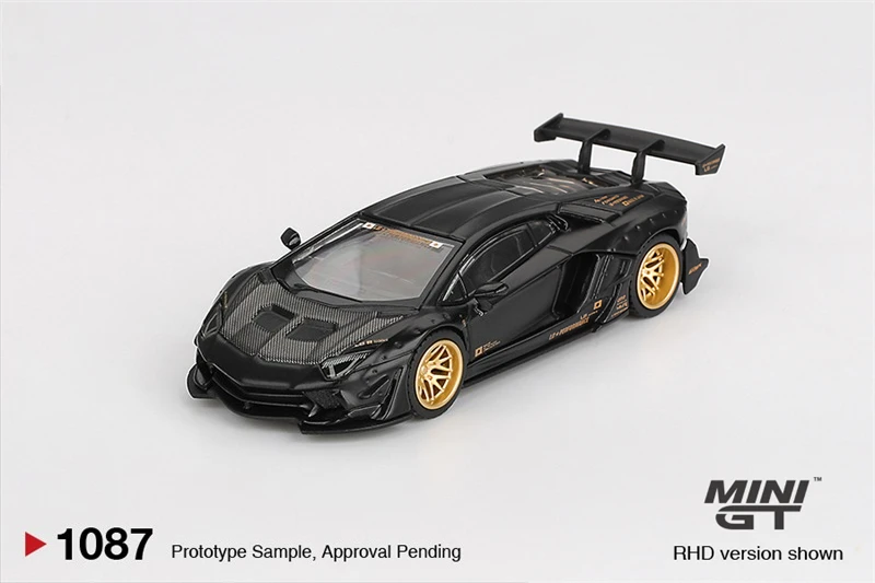 

PreSale MINI GT 1:64 LBWORKS Aventador Limited Edition Matte Black Die-Cast Car Model Collection Miniature