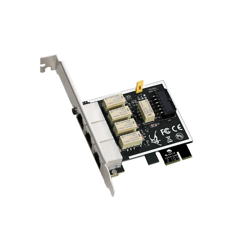 Gigabit Dual Network Isolation Card Switch with Physical Hard Disk Isolation and Network & Hard Drive Power Supply