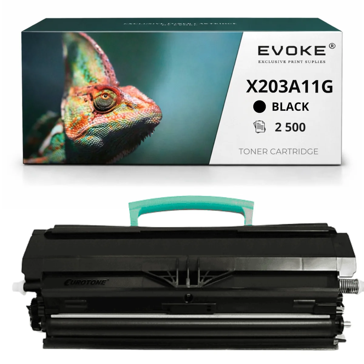 Evoke compatibele toner voor Lexmark X-203/X-204 X203A11G X-203 X203 X-204 X204 Zwart 2500 pagina's X203N X204N