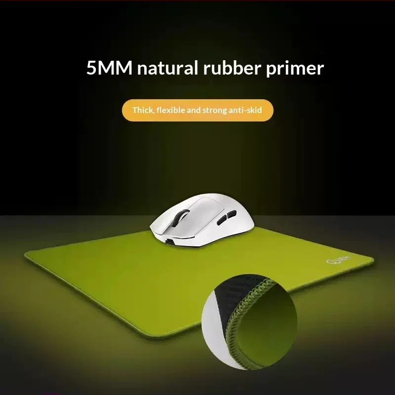 IROK Si09 Gaming Mouse Pad XSoft Mixed Fiber Cloth 5mm Rubber Base Stitched Edge Green Black