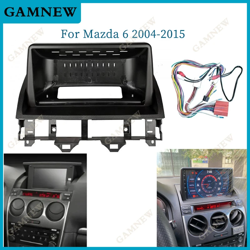 9 Inch Car Frame Fascia Adapter Android Radio Audio Dash Fitting Panel Kit For Mazda 6 2004-2015