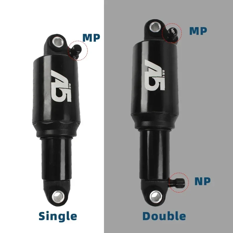 KS A5 Dual Solo Air Rear Shock absorber 125 150 165 190mm RE RR1 Double Air Chamber Pressure Rear Shock Absorber for mtb