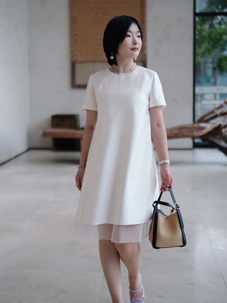 

Ele mat Chinese Sle ort Sve Cotton Ogees Dr Reformed Qipao Dr for Women Daily Wear Summer Season