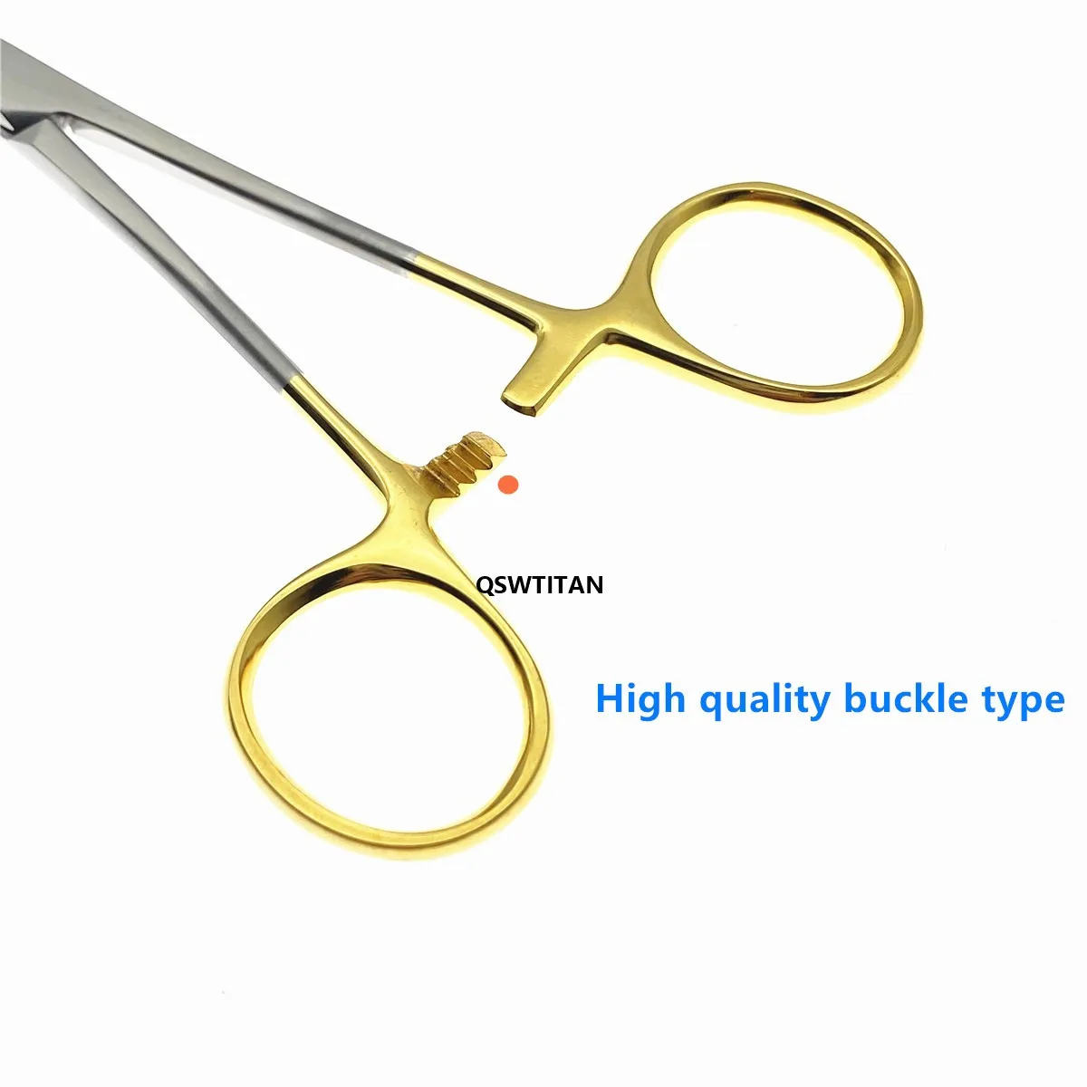 Needle holder with scissors 12.5cm/14cm Multifunctional Needle Holder Insert with Scissors Gold Handle Clamp