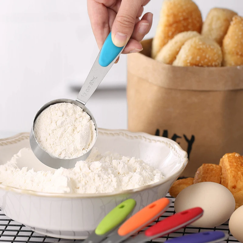 5/10Pcs Stainless Steel Measuring Cups And Spoons Set Kitchen Accessories For Baking Cake Cooking Making Measuring Kitchen Tools