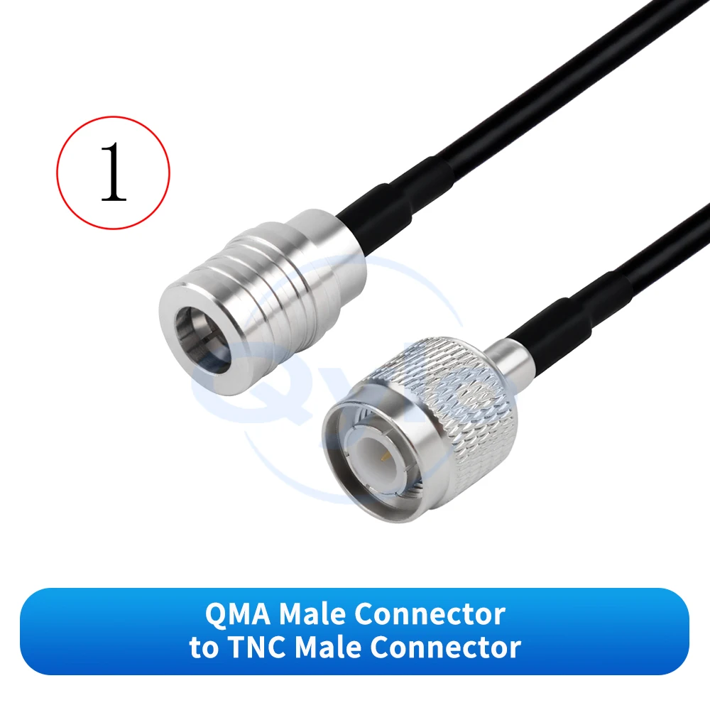 QMA to TNC RF Adapter Cable Male/Female Angled Connectors RG174 Coaxial Cable 0-6GHz QMA to TNC Cable (1 pcs)
