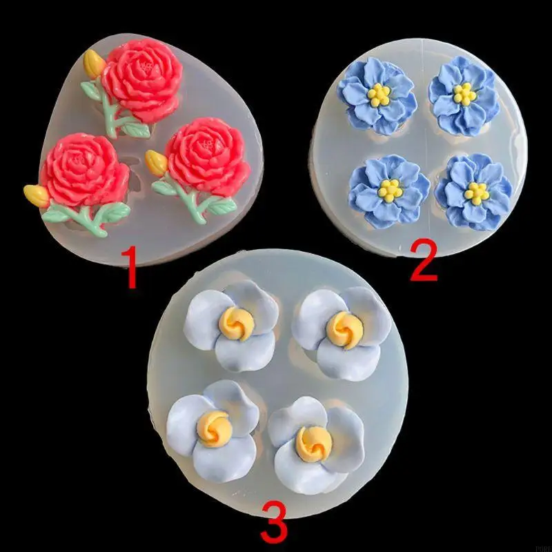 P0RF Camellia Rose Cuckoo Flower Epoxy Mold Silicone Resin Mold Wall Hanging Mold