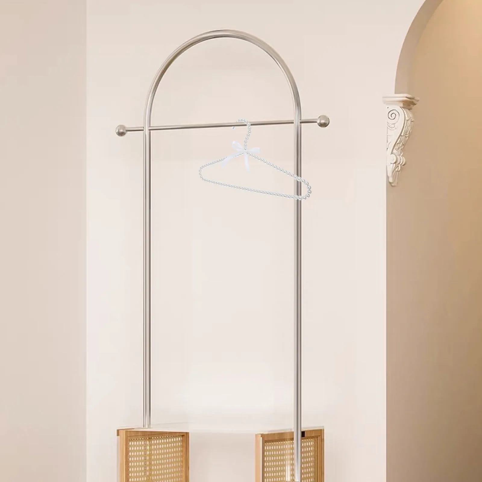 

3 Pcs Hanger Bow Design Heavy Duty Clothes Rack Skirt Jacket Wardrobe Drying Rack Bridesmaid Closet Hangers Faux