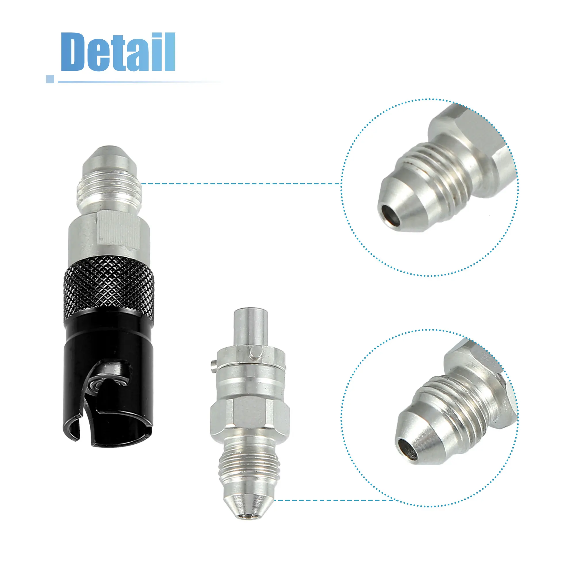 X Autohaux AN3 3AN Motorcycle Brake Caliper Connect Disconnect Fitting Line Hose Quick Release Dry Break Coupling Fitting Adapte