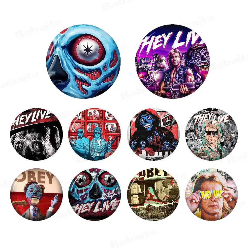 Fight against alien species They Live Movie Tinplate Soft Button Pin Brooch Metal Badge Custom Jewelry Accessories Hat Bag Lapel