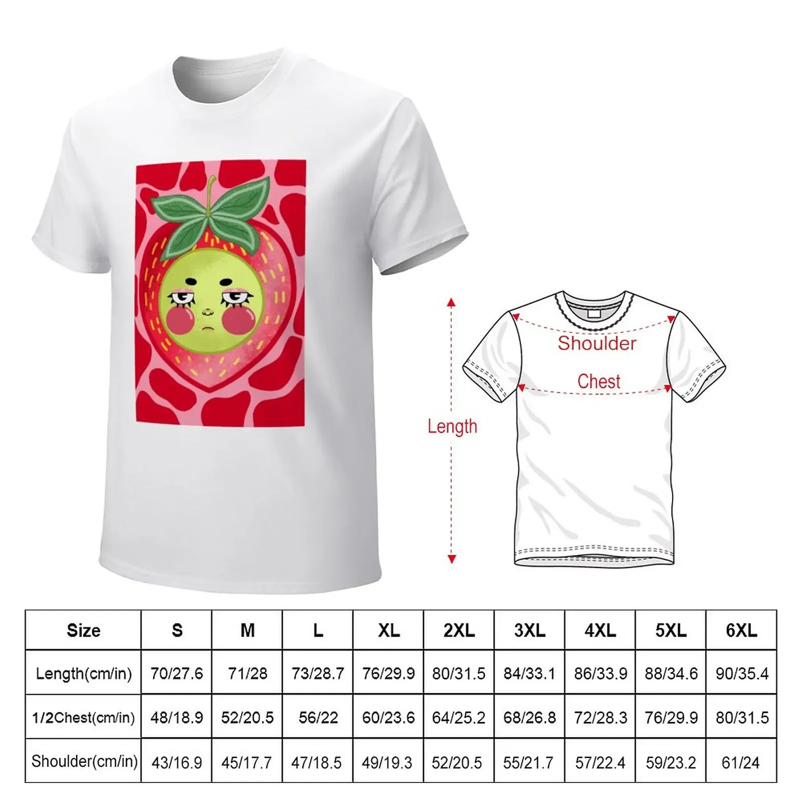 Tired Strawberry T-Shirt funnys graphics Short sleeve tee mens champion t shirts