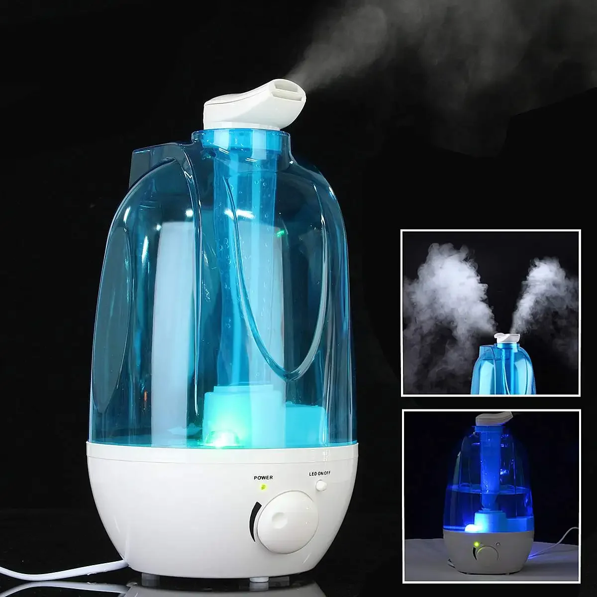 

4L Portable Air Humidifier Home Mini Ultrasonic Humidifier Aroma Diffuser Mist Maker Air Purifier Humidificador LED Lamp