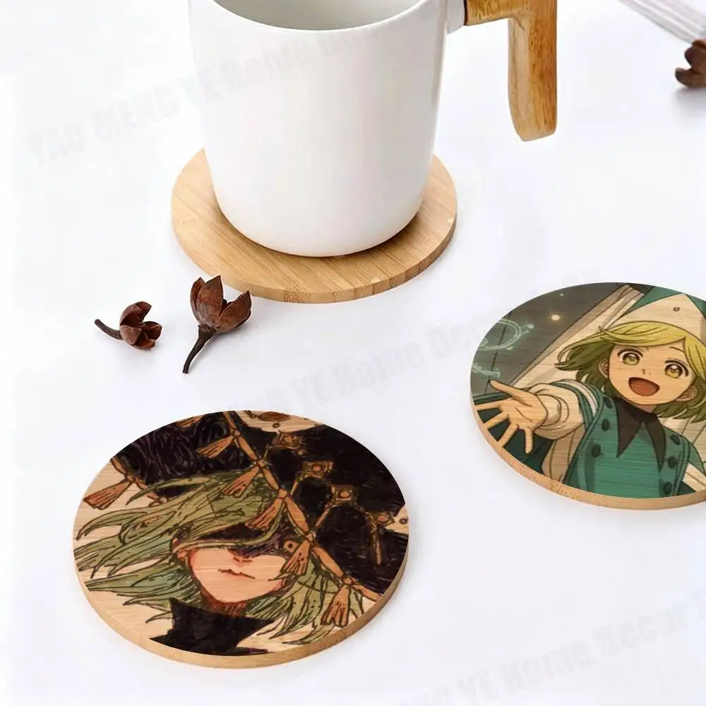

Anime Witch H-Hat A-Atelier Elegant Wooden Coaster Handcrafted Wood Grain - Perfect for Coffee, Tea, Home, Bar Decor
