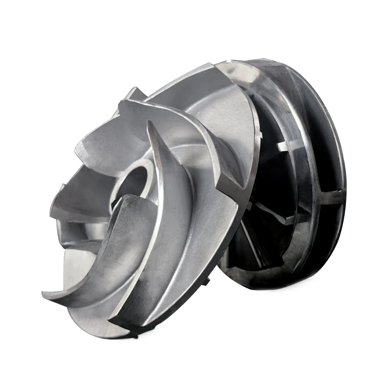 OEM ODM Factory Supplier Smooth Flow 304 Stainless Steel Investment Casting Wear Resistant Semi Open Water Pump Impeller