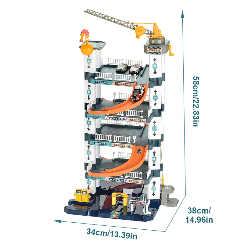 レーシングレールカーおもちゃ 子供用ガレージ カタパルト スポーツトラックゲームおもちゃ キッズビルディング駐車場 キッズガソリンスタンド DIYレールカー