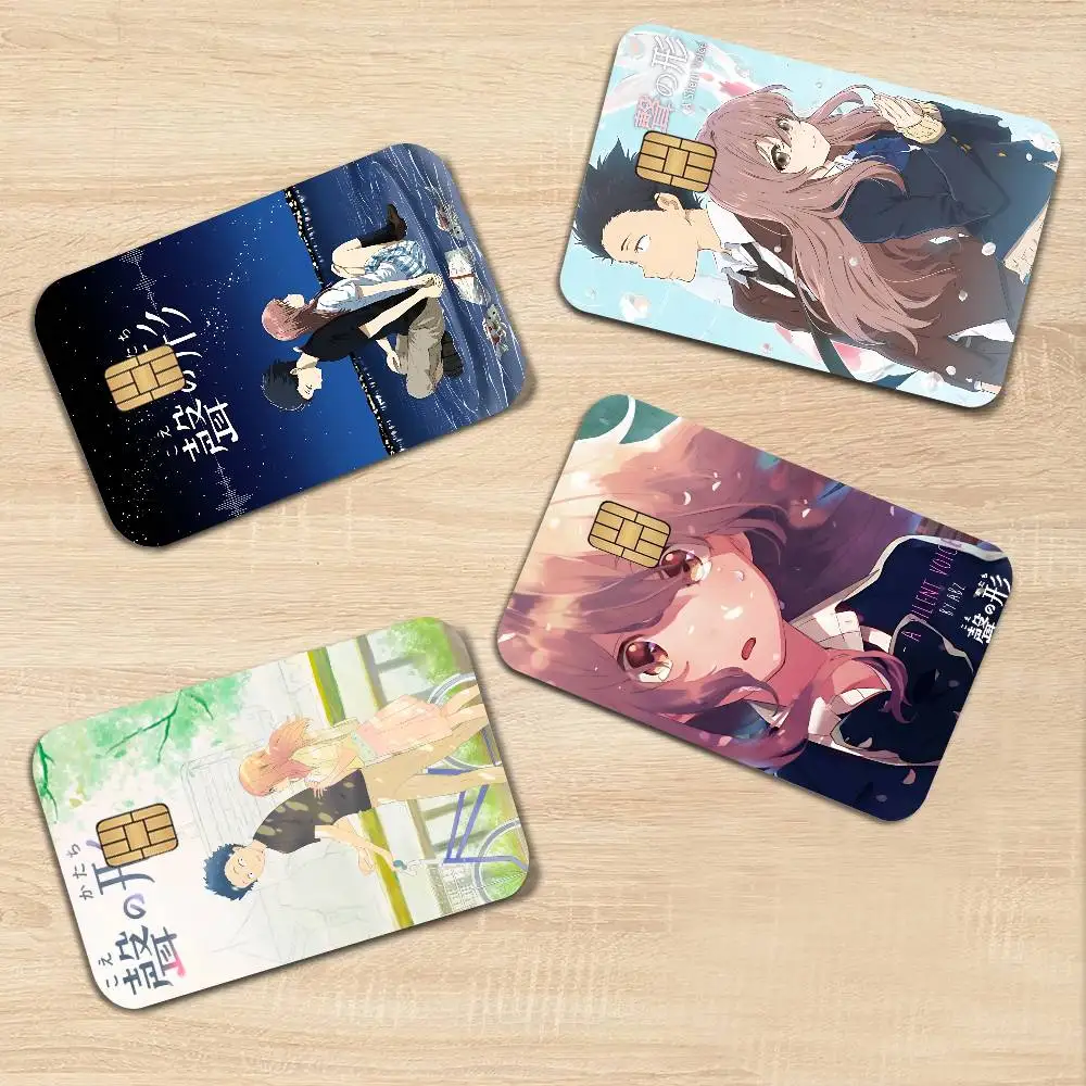 A Silent Voice Movie Anmie Sticker Film Skin Cover for Credit Card Debit Bank Card Front
