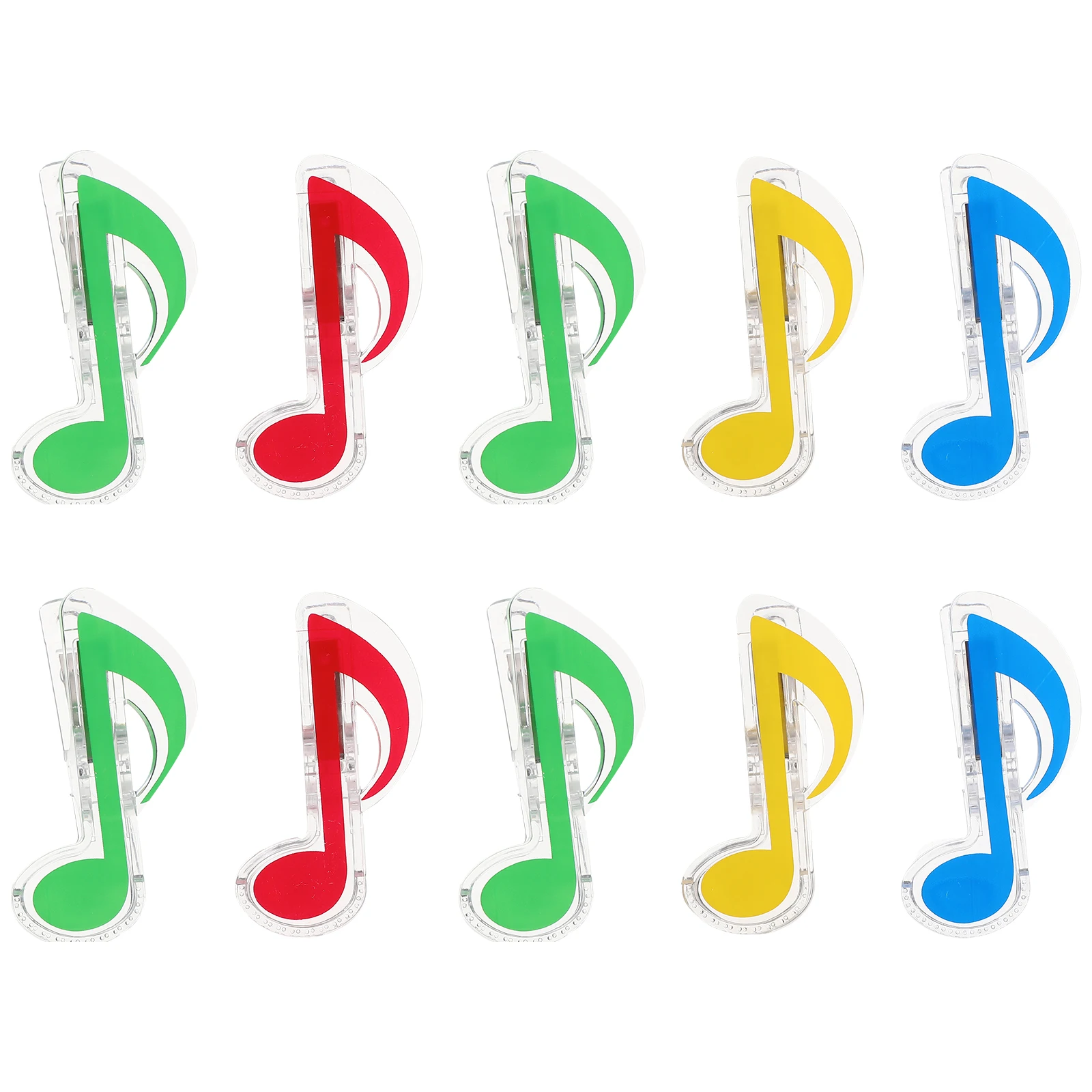 

10 Pcs Music Note Folder Clip Notes Creative Paper Score Book Page Holder Accessories