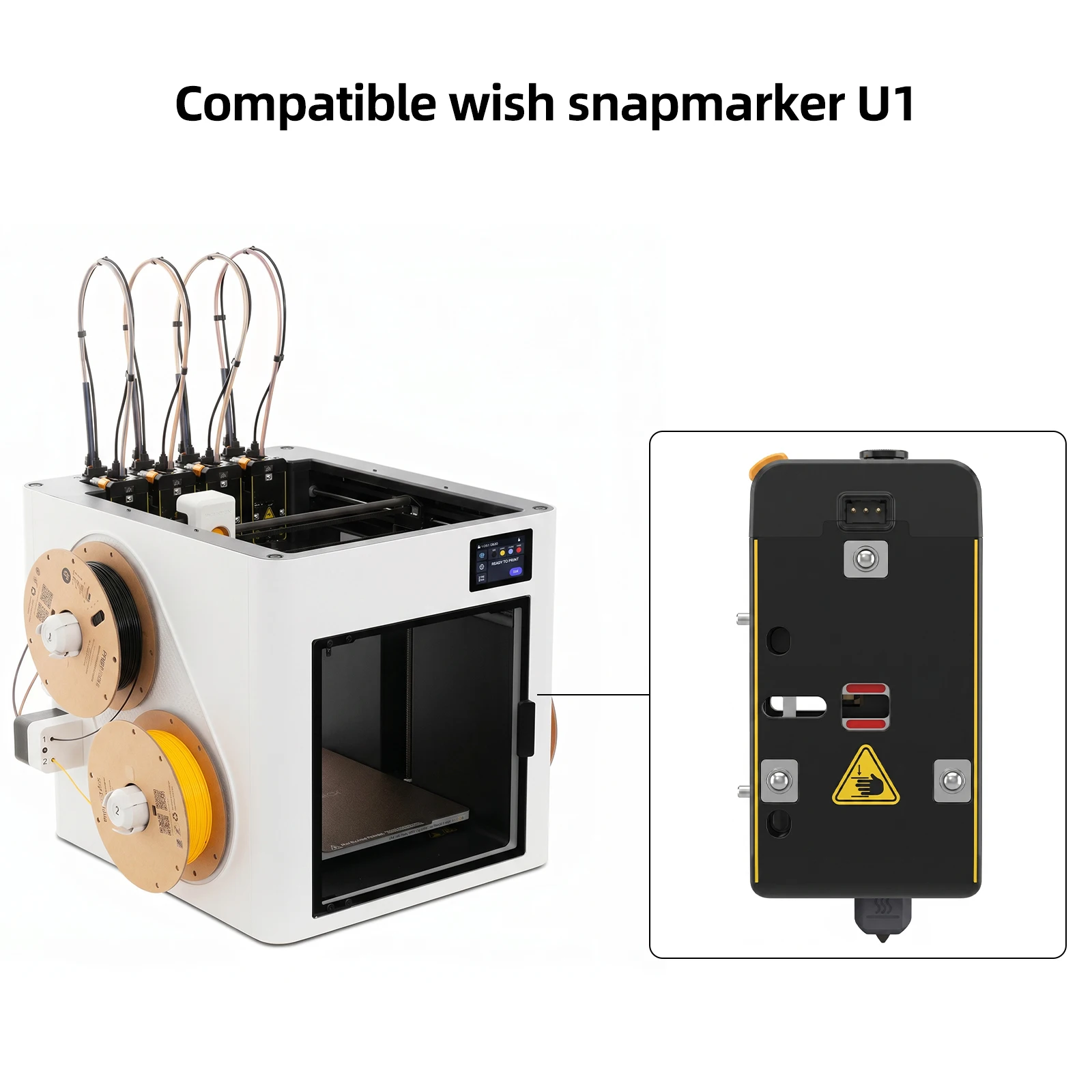 Conjunto de Cabeça de Impressão Original para Snapmaker U1, Slots Lado Esquerdo 1, Slots Lado Direito 2 3 4, Peças de Reposição para Impressora