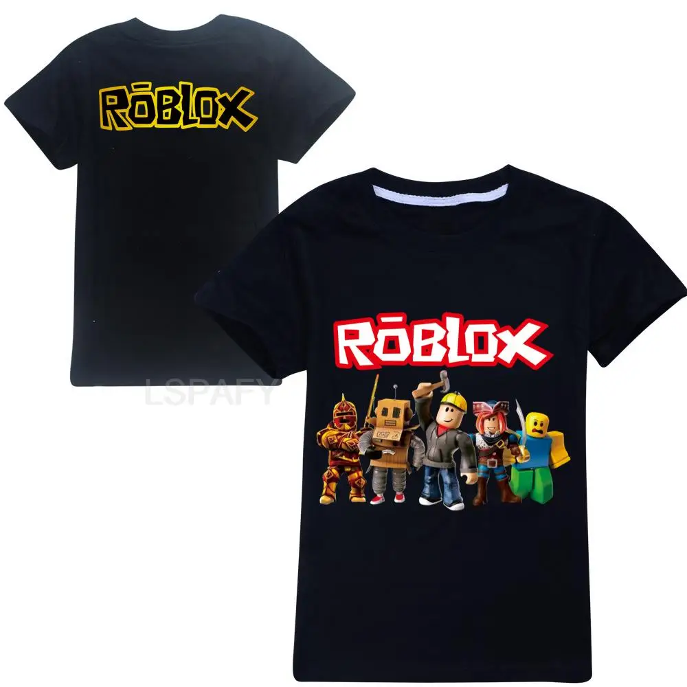 ROBLOX dziecięce koszule na co dzień moda dziecięca ROBLOX T Shirt bawełniane koszulki z krótkim rękawem dziecięca koszulka z motywem kreskówkowym